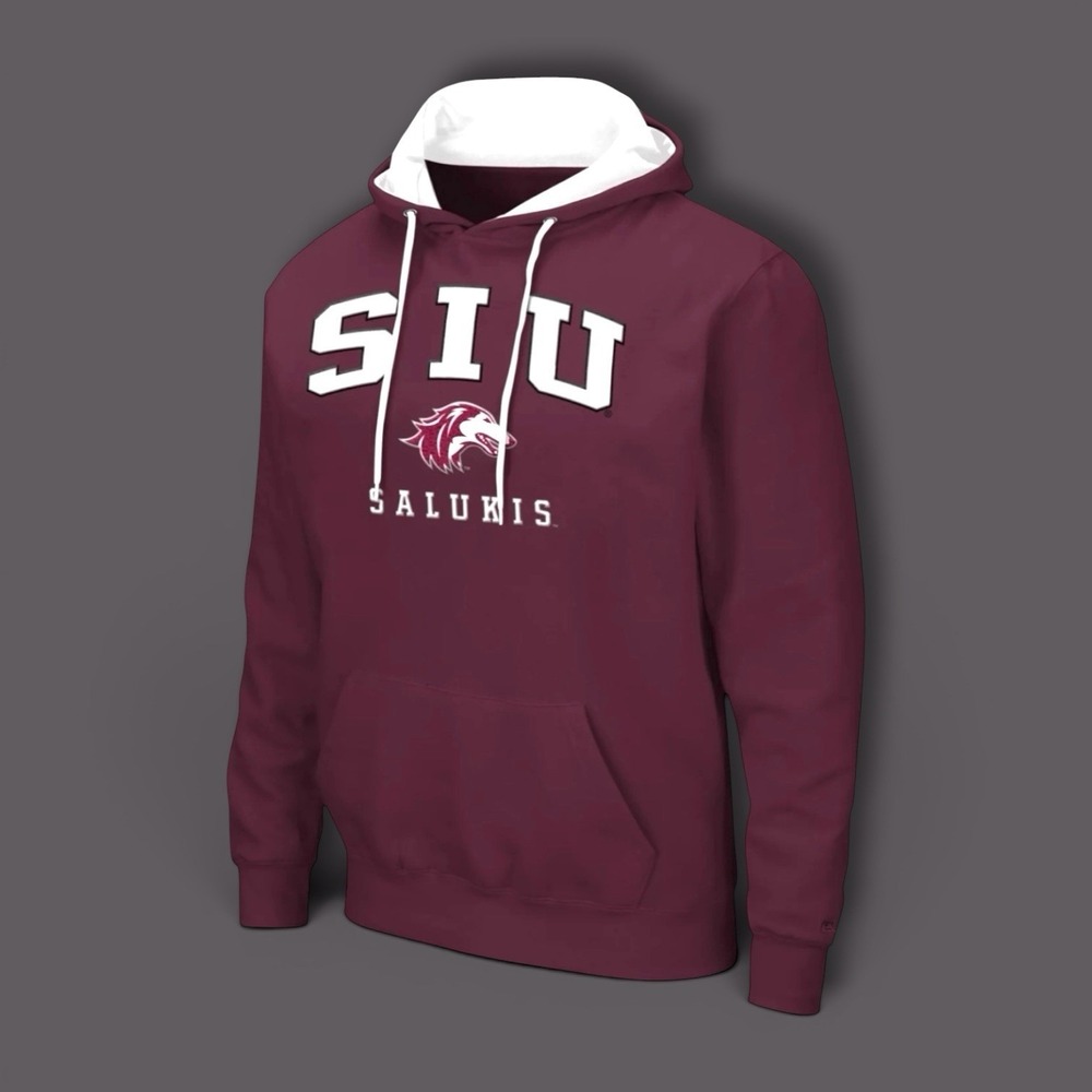 Colosseum Men's XXL Southern IL University Hoodie Salukis Maroon SIU‎ Sweatshirt